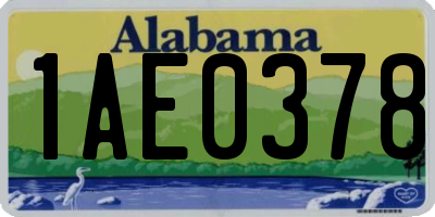 AL license plate 1AE0378