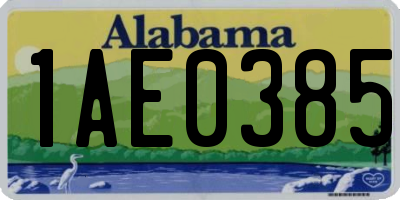 AL license plate 1AE0385