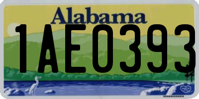 AL license plate 1AE0393