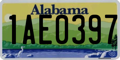 AL license plate 1AE0397