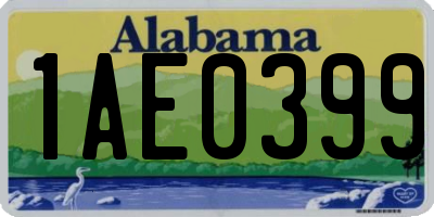 AL license plate 1AE0399