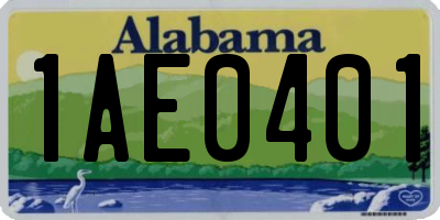 AL license plate 1AE0401
