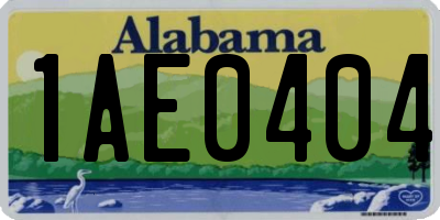 AL license plate 1AE0404