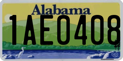 AL license plate 1AE0408