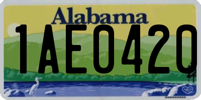 AL license plate 1AE0420