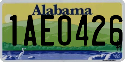 AL license plate 1AE0426