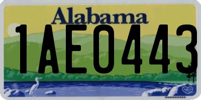 AL license plate 1AE0443
