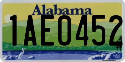 AL license plate 1AE0452