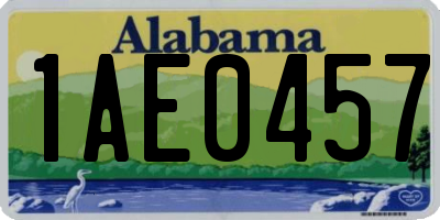 AL license plate 1AE0457