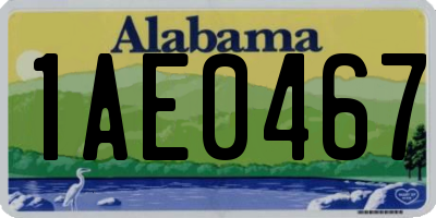 AL license plate 1AE0467