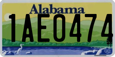 AL license plate 1AE0474