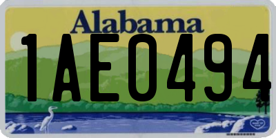AL license plate 1AE0494