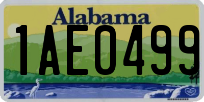 AL license plate 1AE0499