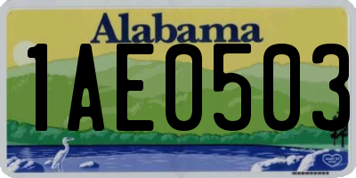 AL license plate 1AE0503