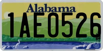 AL license plate 1AE0526