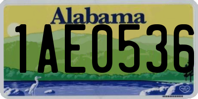 AL license plate 1AE0536