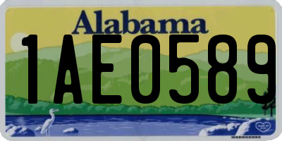 AL license plate 1AE0589