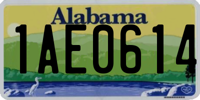 AL license plate 1AE0614