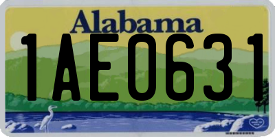 AL license plate 1AE0631