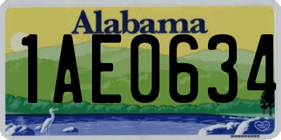 AL license plate 1AE0634