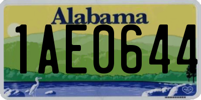 AL license plate 1AE0644
