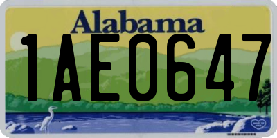 AL license plate 1AE0647