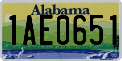 AL license plate 1AE0651