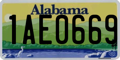 AL license plate 1AE0669