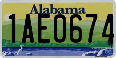 AL license plate 1AE0674