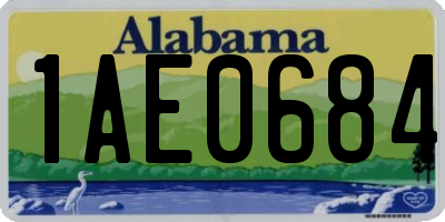 AL license plate 1AE0684