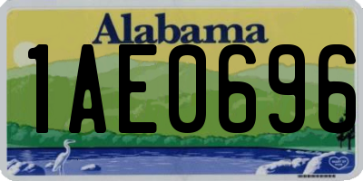 AL license plate 1AE0696