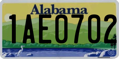 AL license plate 1AE0702