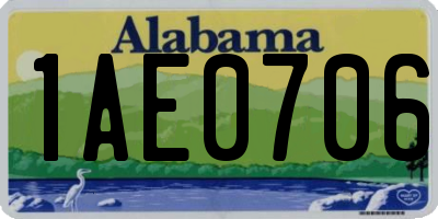 AL license plate 1AE0706