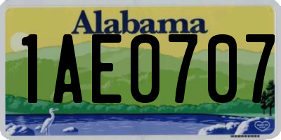 AL license plate 1AE0707