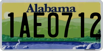 AL license plate 1AE0712