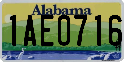 AL license plate 1AE0716