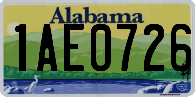 AL license plate 1AE0726