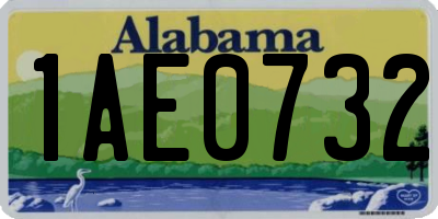 AL license plate 1AE0732