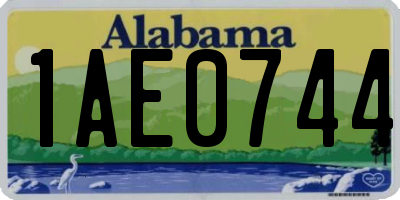 AL license plate 1AE0744