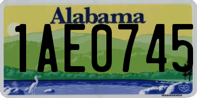 AL license plate 1AE0745
