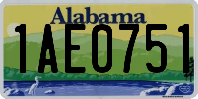 AL license plate 1AE0751