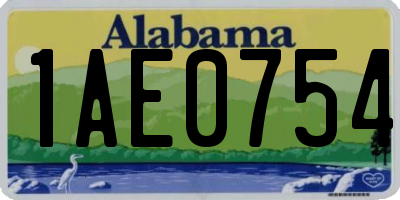 AL license plate 1AE0754