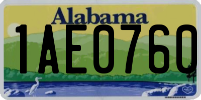 AL license plate 1AE0760
