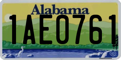 AL license plate 1AE0761