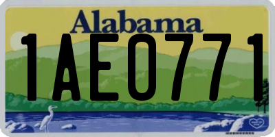 AL license plate 1AE0771