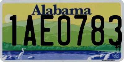 AL license plate 1AE0783