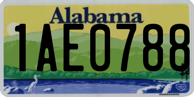 AL license plate 1AE0788