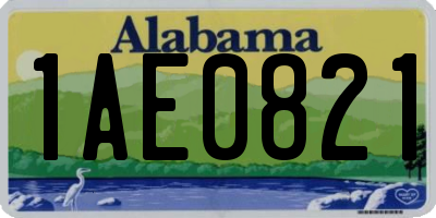 AL license plate 1AE0821