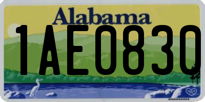 AL license plate 1AE0830