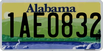 AL license plate 1AE0832